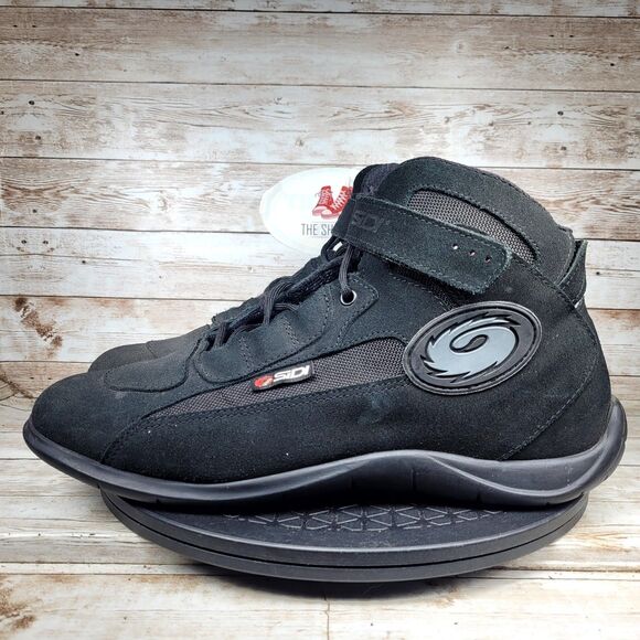 Sidi Doha Men's Size 12.5 Motorcycle Riding Straps Black Suede Ankle Boots - Picture 7 of 14